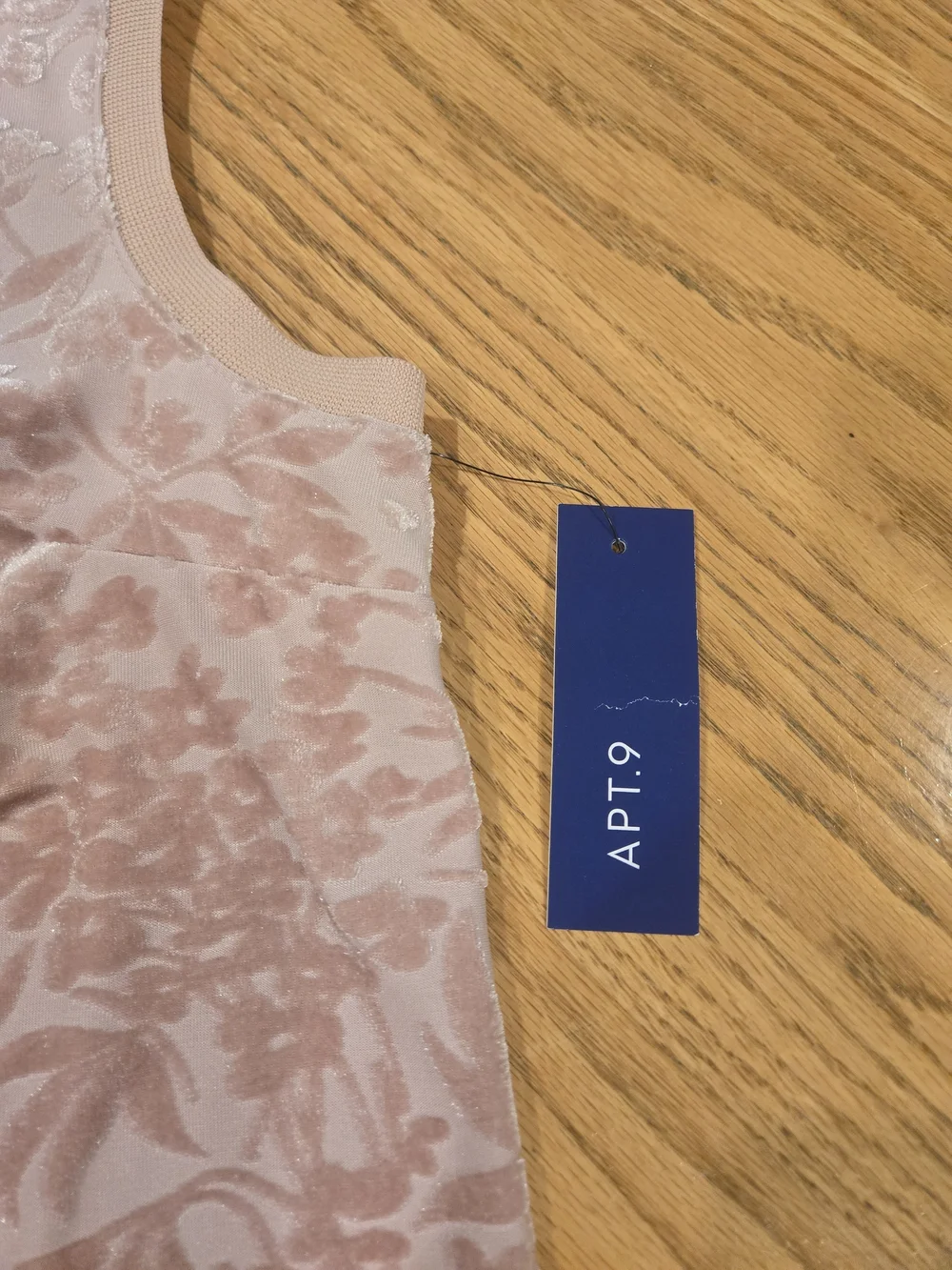Apt. 9 Blush Pink Floral Burnout Sleeveless Top Feminine Cottage Core